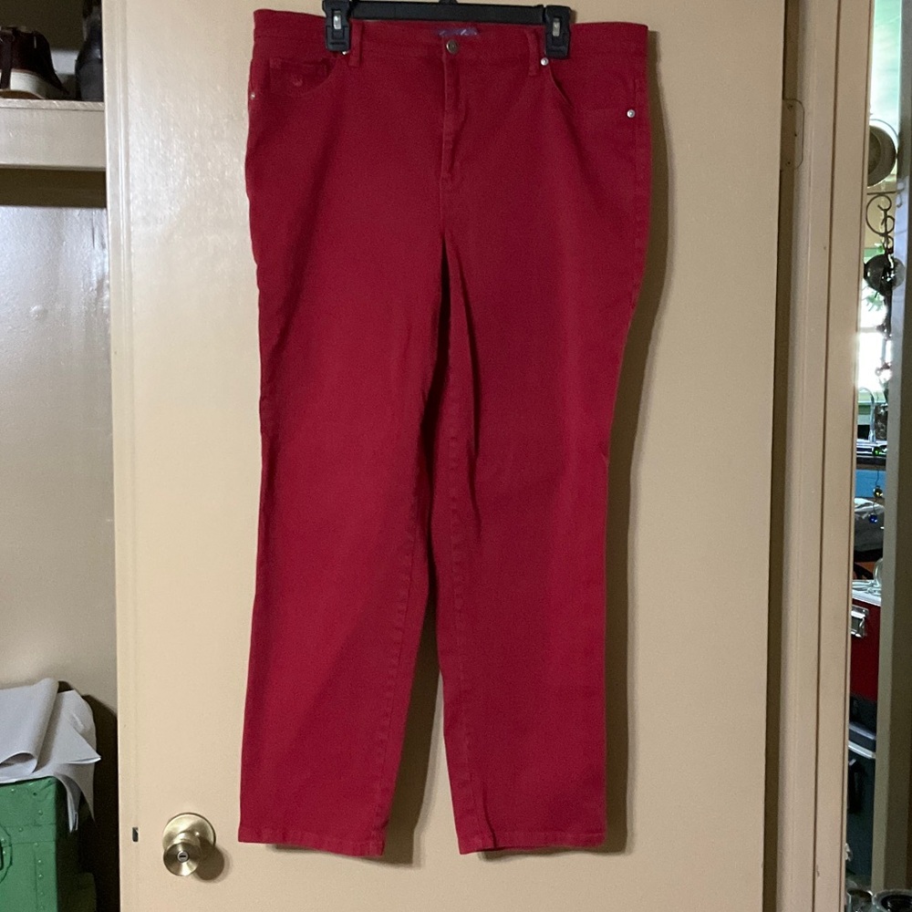 Gloria Vanderbilt Deep Red Straight Leg Jeans